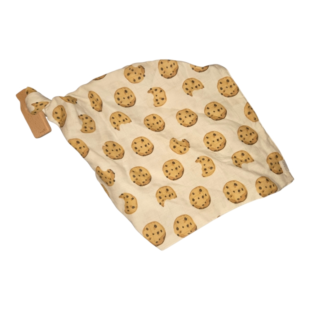 Mudpie Milk And Cookies Burp Cloth/Teether NWOT